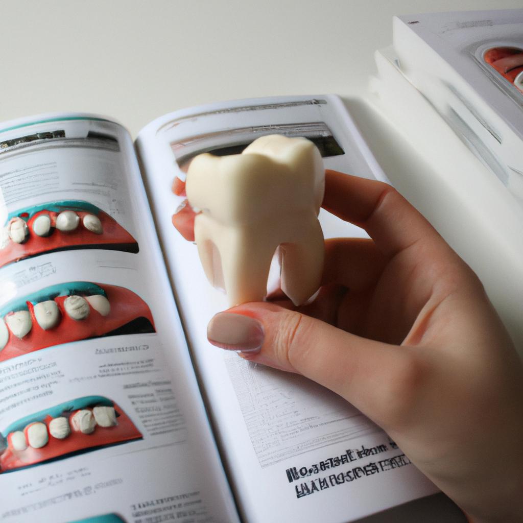 Person studying dental textbooks